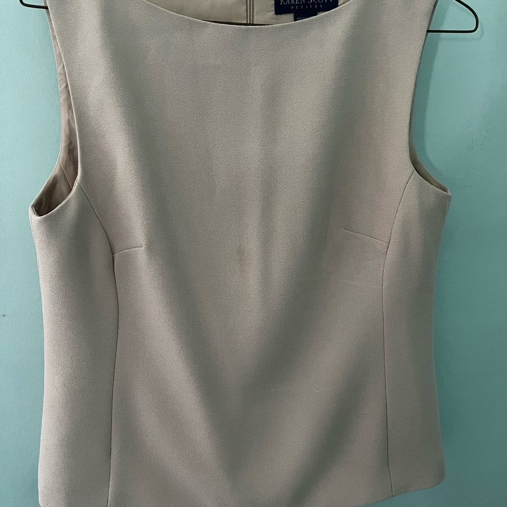 Karen Scott Classic Cream Tank Top